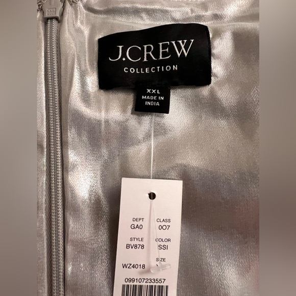 J.Crew Collection rosette halter top in silver lamé - Picture 10 of 11